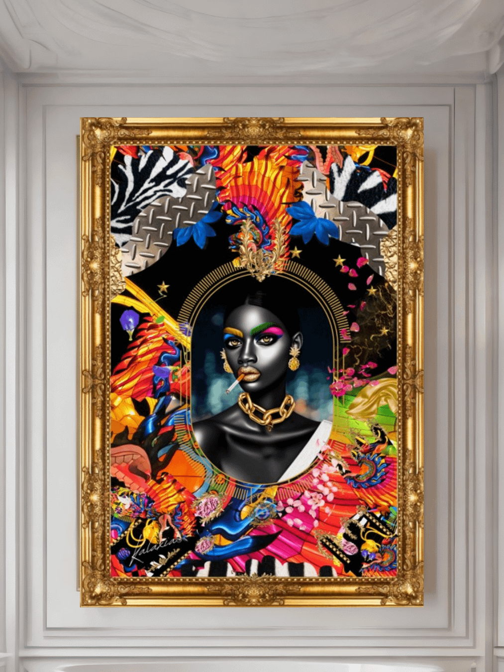 Kalaxia _ Maximalist Bohemian Poster_ Marie Noir I _ Carbon & Stars_Urban Wall Art_ product image (1)