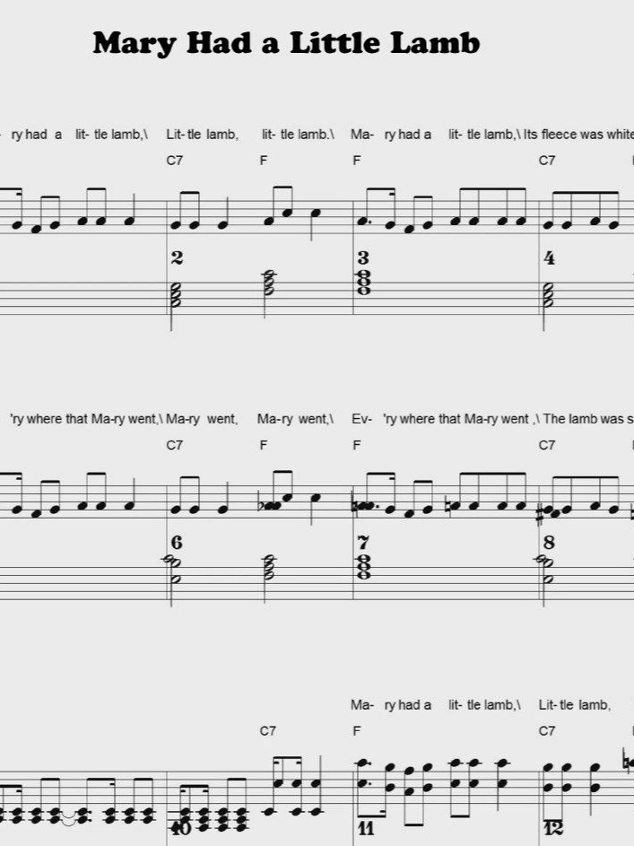 Mary Had a Little Lamb - CS - Piano sheet music product image (1)