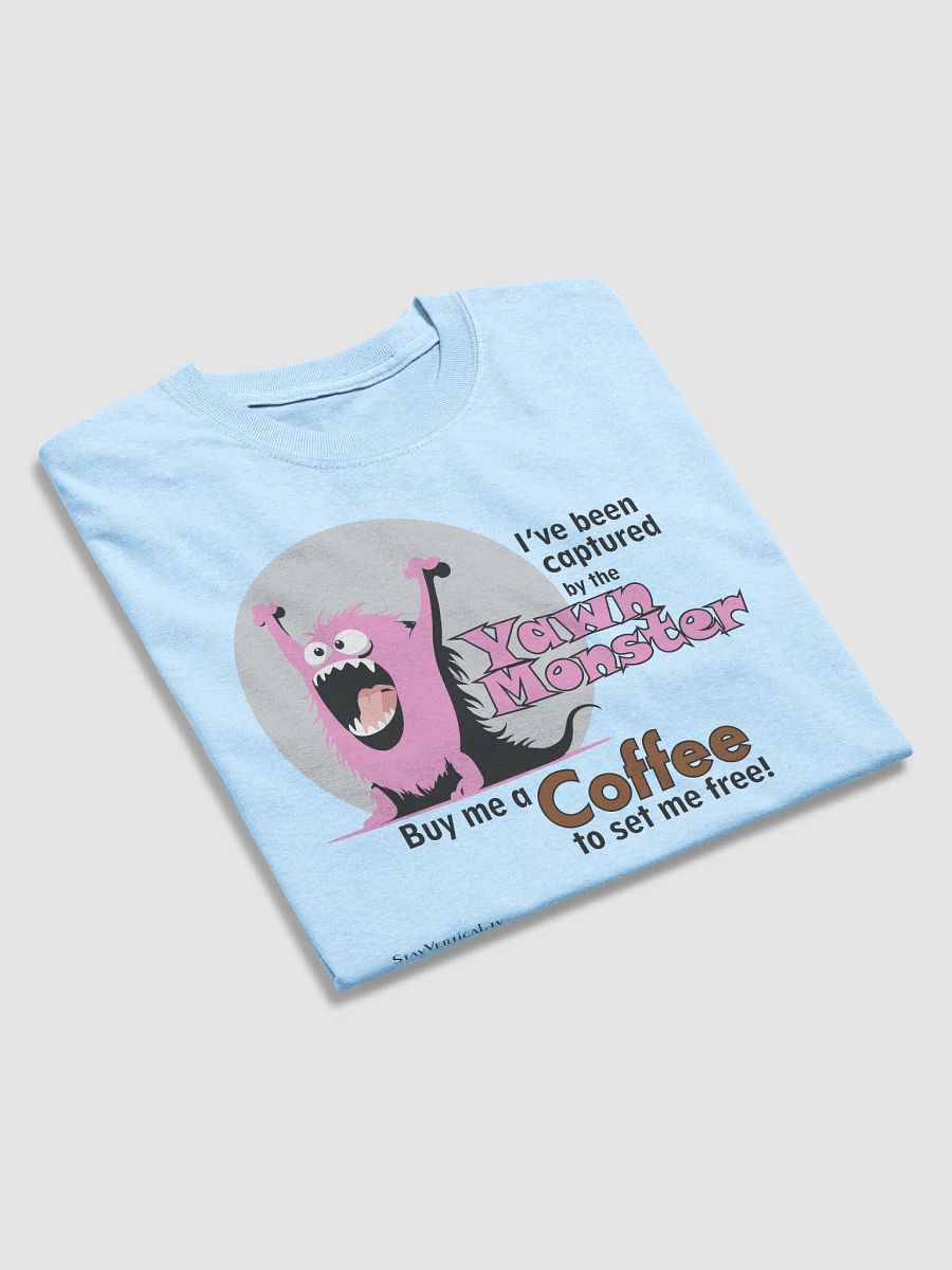 Pink Yawn Monster Buy Me a Coffee light color t-shirt product image (9)
