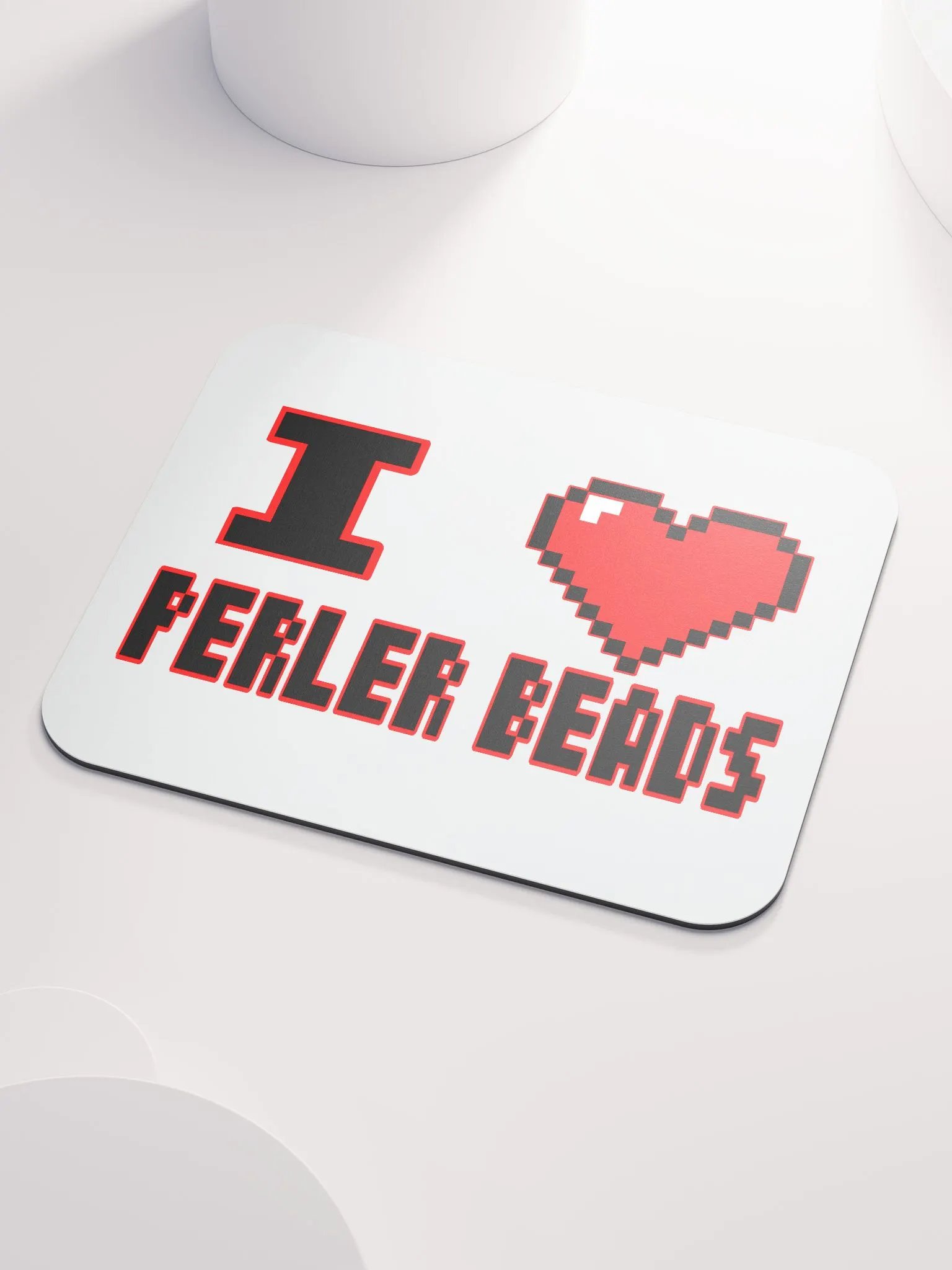 I Heart Perler Bead 2 Mouse Pad product image (3)
