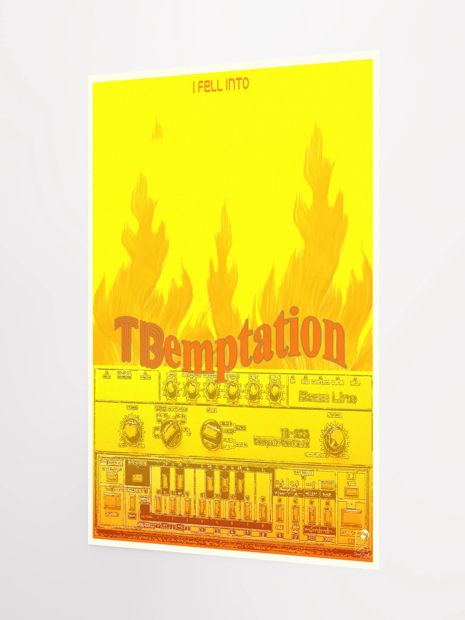 I fell into TBemptetion, Roland TB 303 tribute, by Frank Fonik, Techno EDM Matte Paper Poster product image (5)