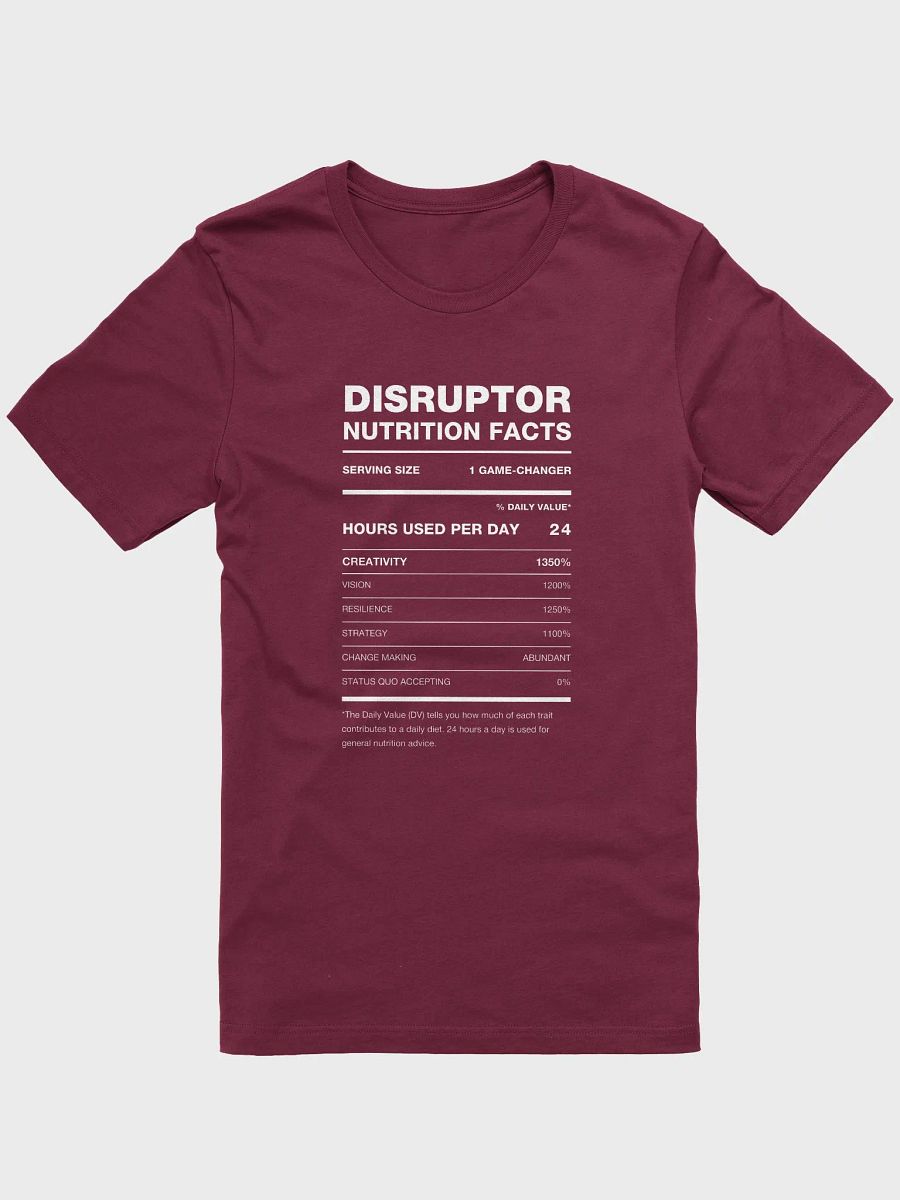 DISRUPTOR Nutrition Facts Supersoft Tee product image (7)