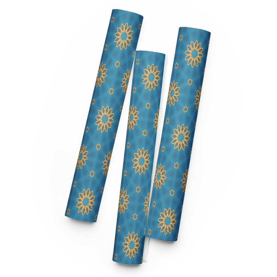 Golden Floral Radiance Wrapping Paper Set product image (3)