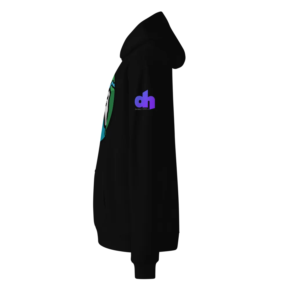 One Of Us w/ d2h Logo on Sleeve Oversized Pullover Hoodie product image (3)