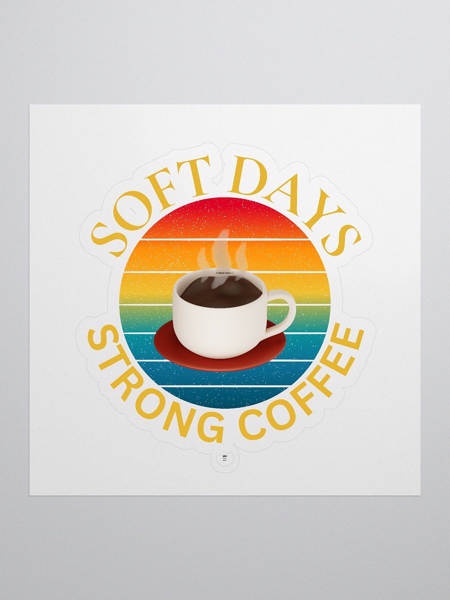 Soft Days & Strong Coffee Sticker Set product image (1)