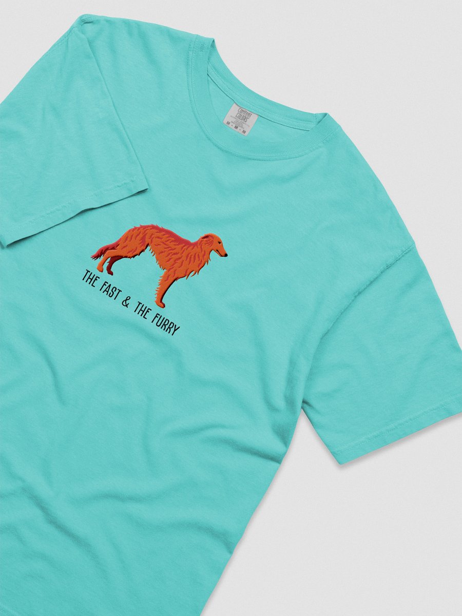 The Fast & The Furry T-Shirt(Embroidered) of a Silken Windhound(Red) product image (35)