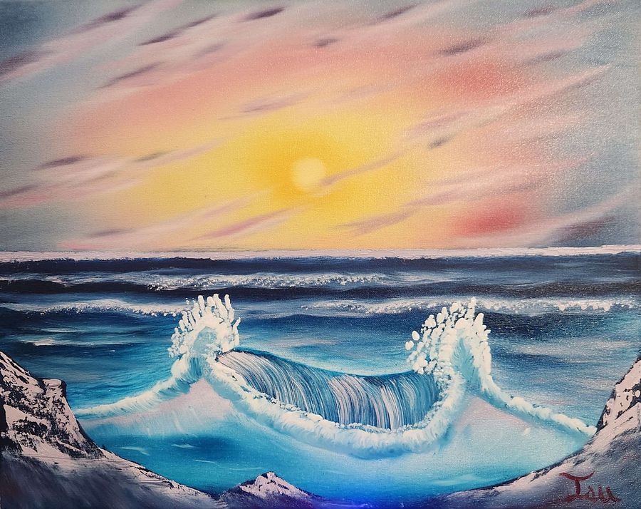 The Pastel Sea (Original) 16x20 Canvas product image (1)