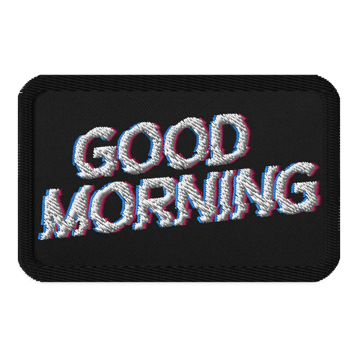 Good Morning Black Embroidered Patch product image (1)