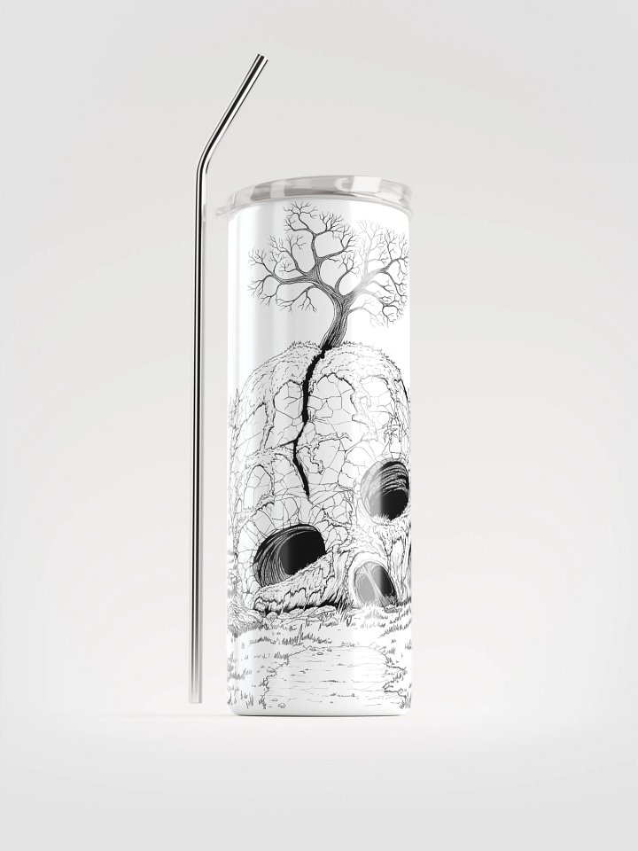 SkullTree White Steel Tumbler product image (1)