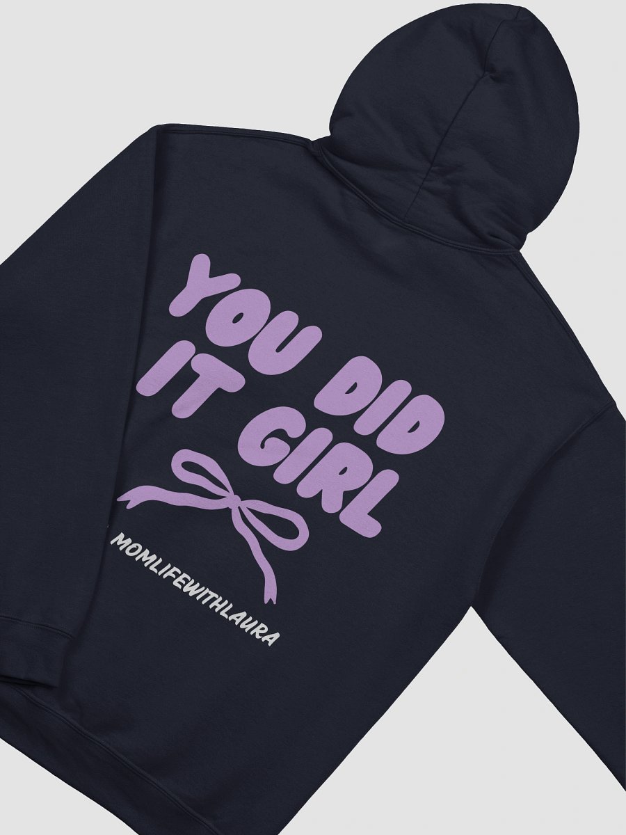 You Did it Girl Bow Hoodie - Lilac/Navy product image (4)