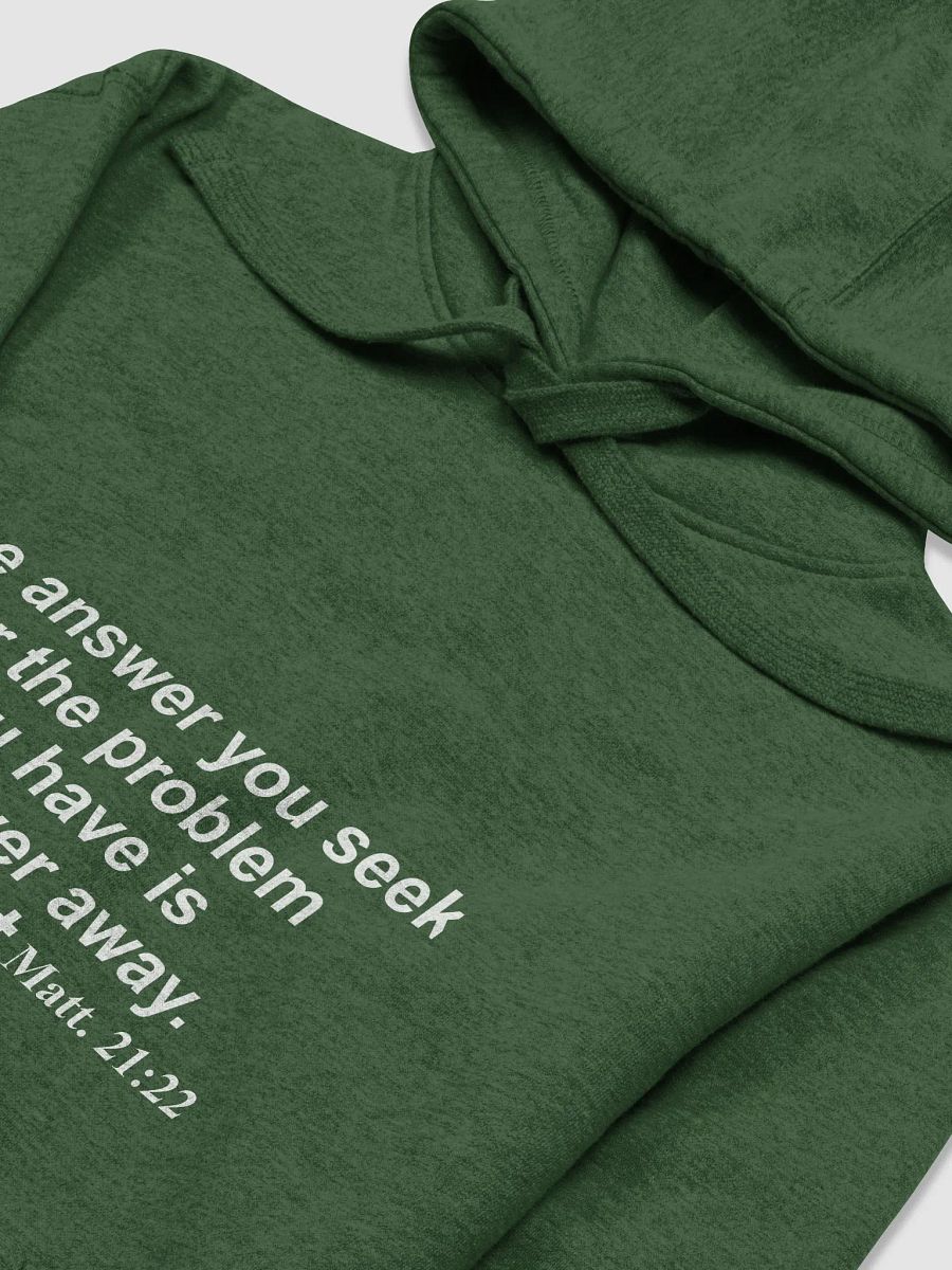A Christian Sweatshirt to prompt spiritual conversations: What does the Bible say about Answers to Problems? product image (34)