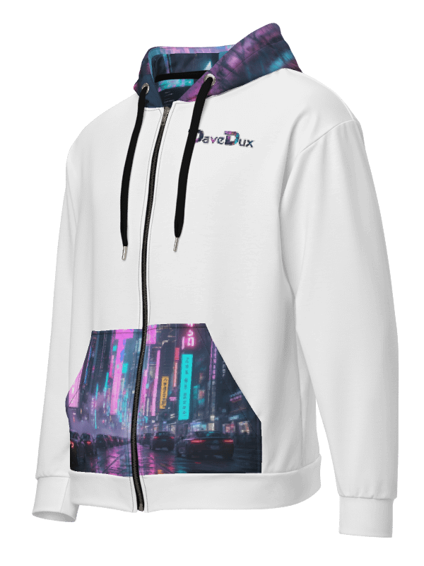 Cyber Dux Full Print Hoodie White product image (1)