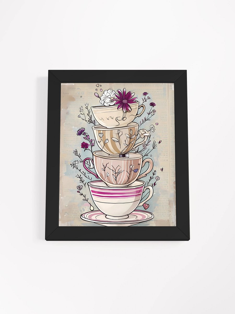 Whimsical Teacup Delight Framed Poster product image (2)