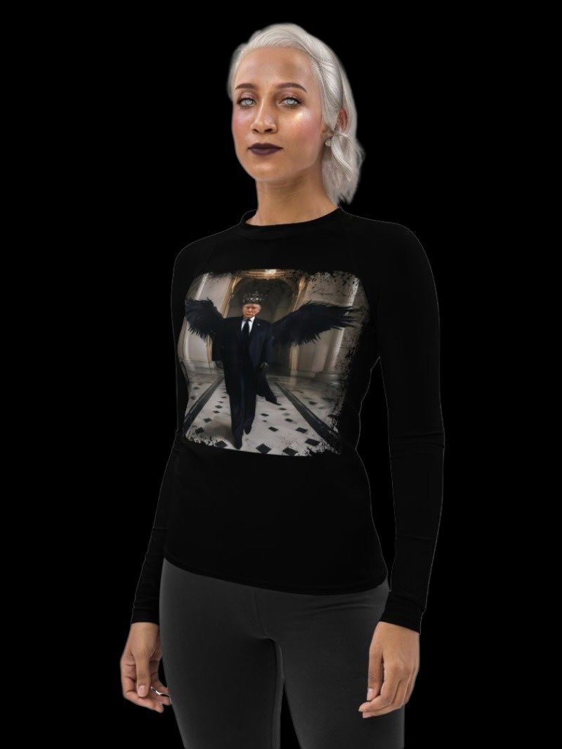 Political Humor Dark Angel Trump Womens Rash Guard product image (2)