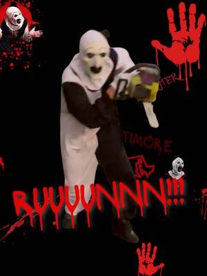 no one was safe on Halloween 🤭 she was PETRIFIED of the ol Baltimore Terrifier with a chainsaw.. i def gave Parkville a run for their money… where to next??? #marylandtiktok #baltimore #arttheclown #terrifier #horrortok 