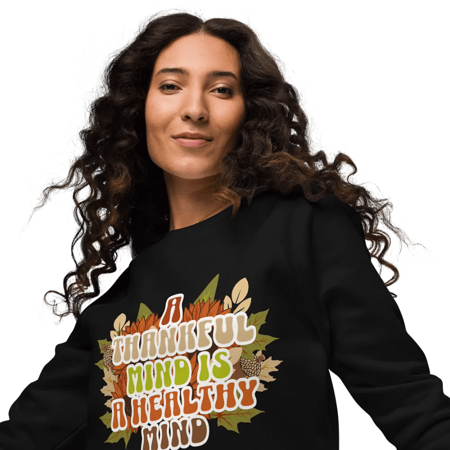Thankful Mind Organic Raglan Sweatshirt product image (11)