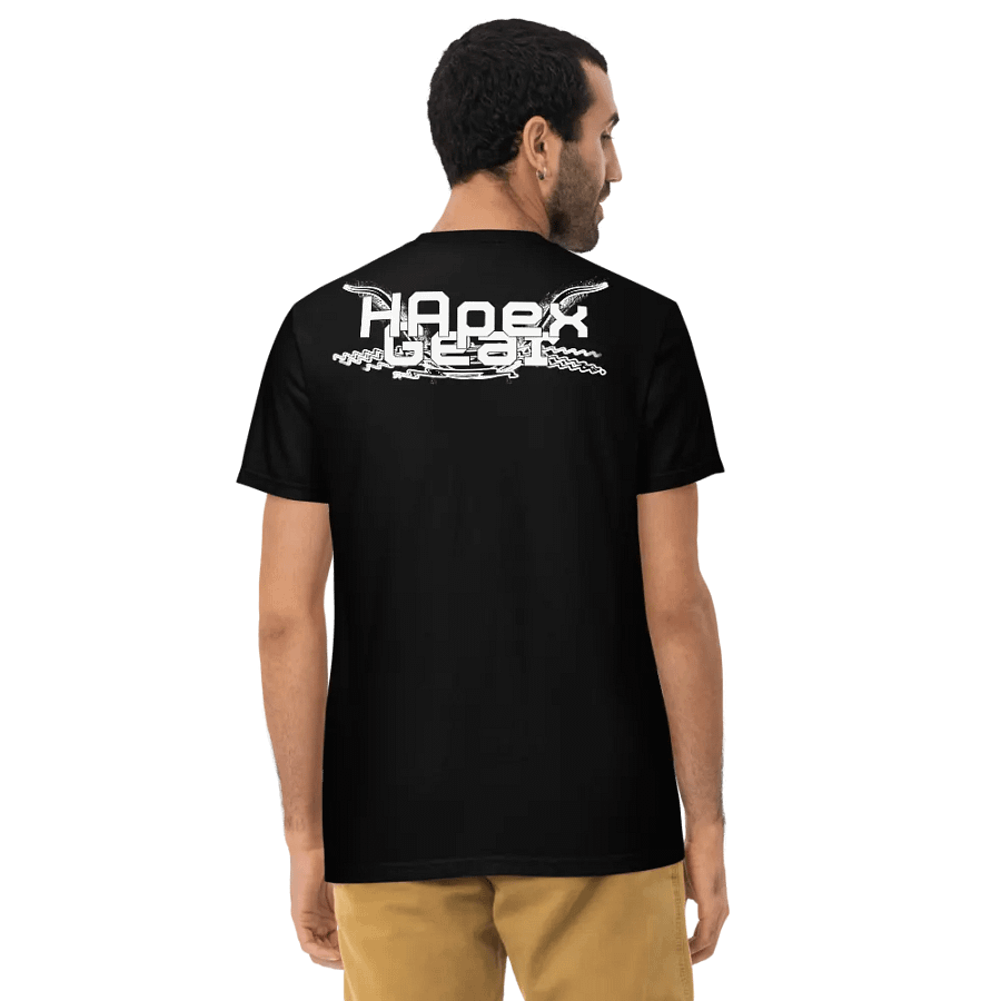 Unisex Garment-Dyed Pocket T-Shirt - White HApex Gear Black Logo product image (7)