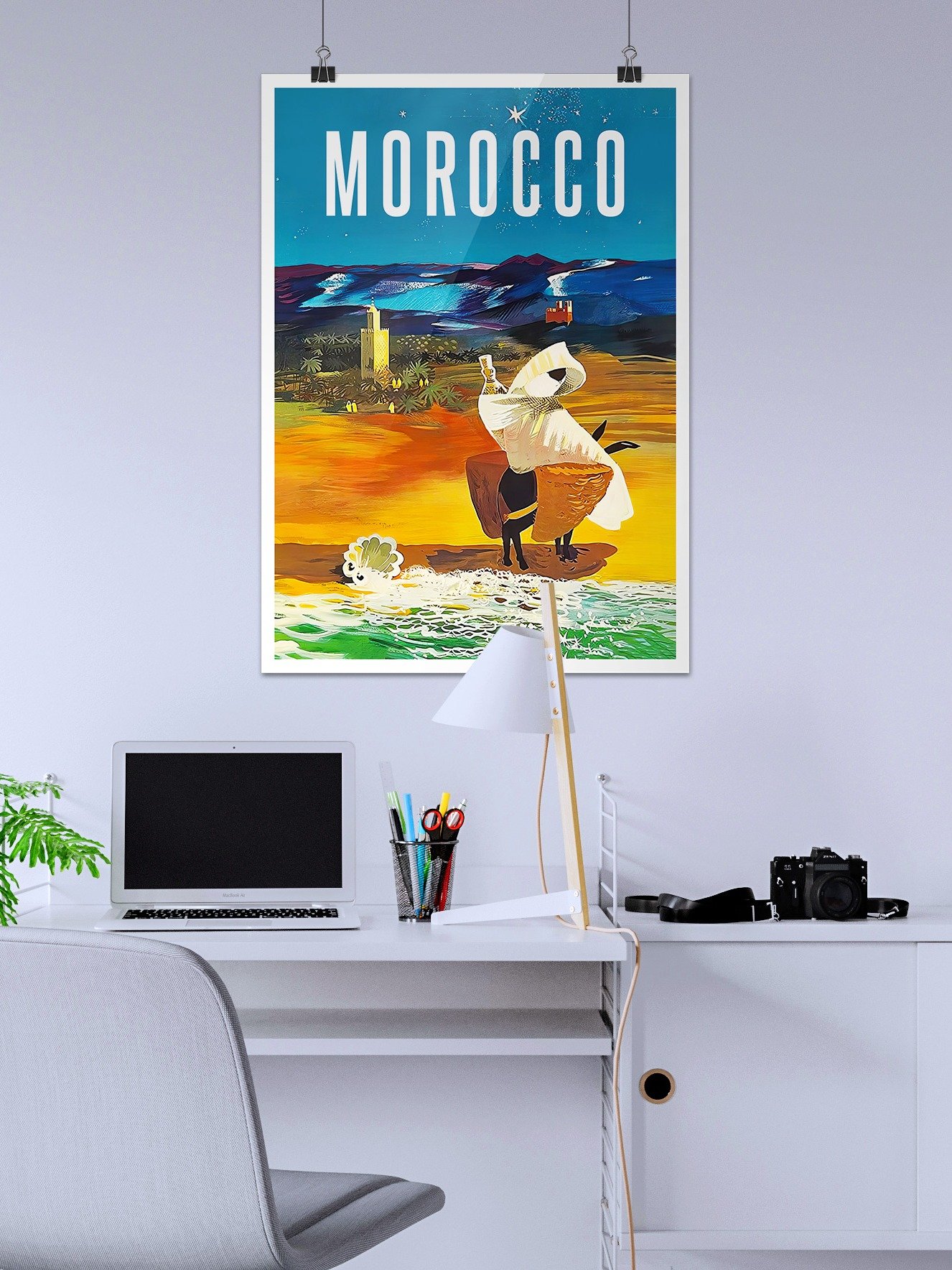 Morocco, Africa, 1960 — retro vintage travel poster product image (2)