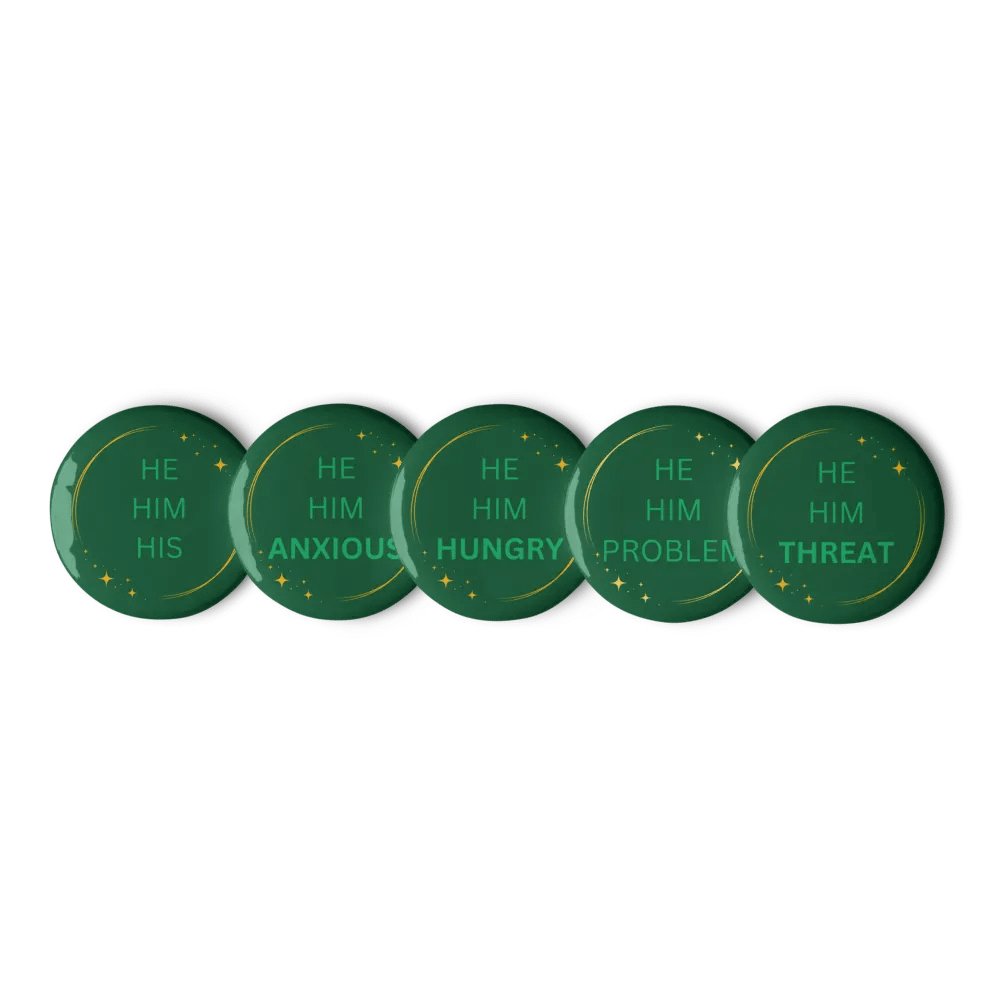 He/Him Pronoun Pins - Green product image (5)