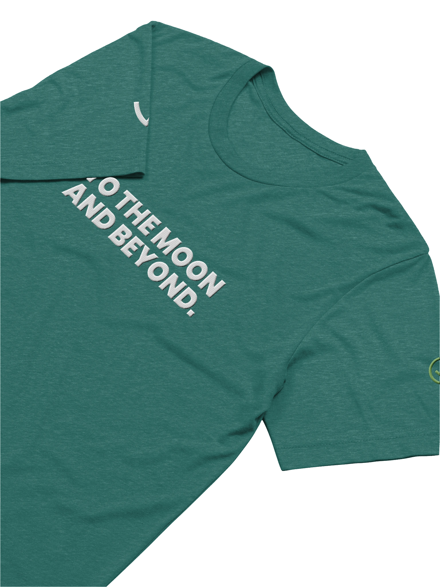 TO THE MOON AND BEYOND Teal Triblend Short Sleeve T-Shirt product image (2)