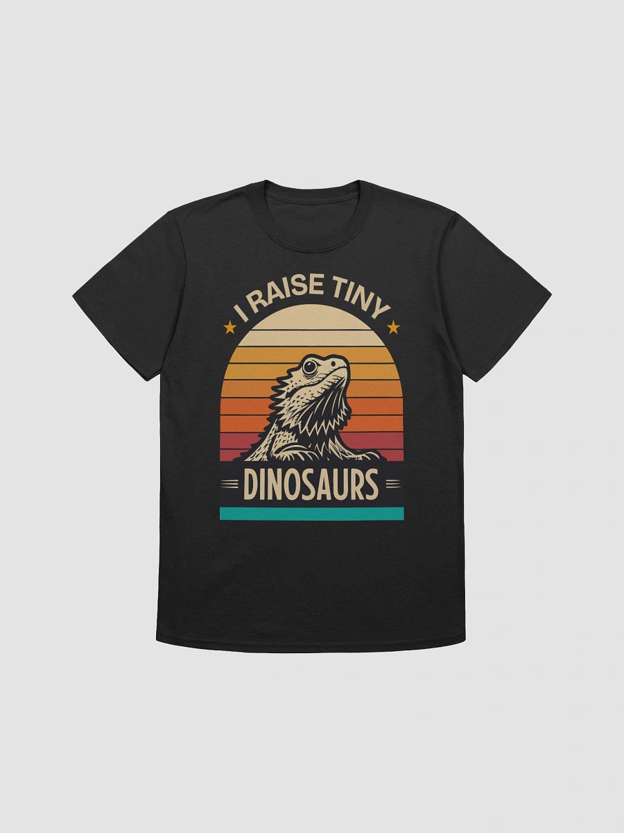 Funny Bearded Dragon Tee – “I Raise Tiny Dinosaurs” Retro Sunset Shirt for Reptile Lovers product image (8)