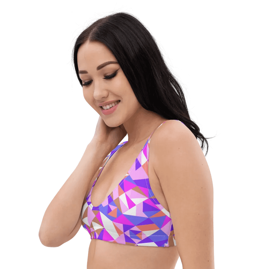 Colorful Vector Patterns Design Padded Bikini Top - v5 product image (5)