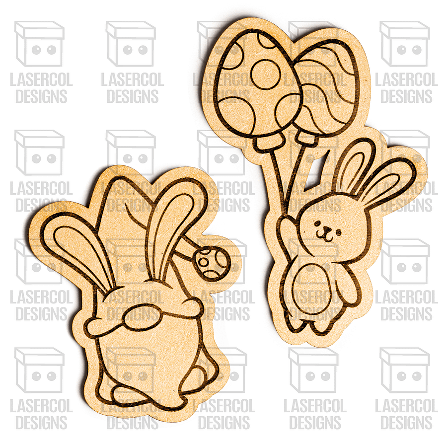 Easter Bunny Paint Kit DIY Cut Outs Set 5 - Laser Cut Files product image (4)