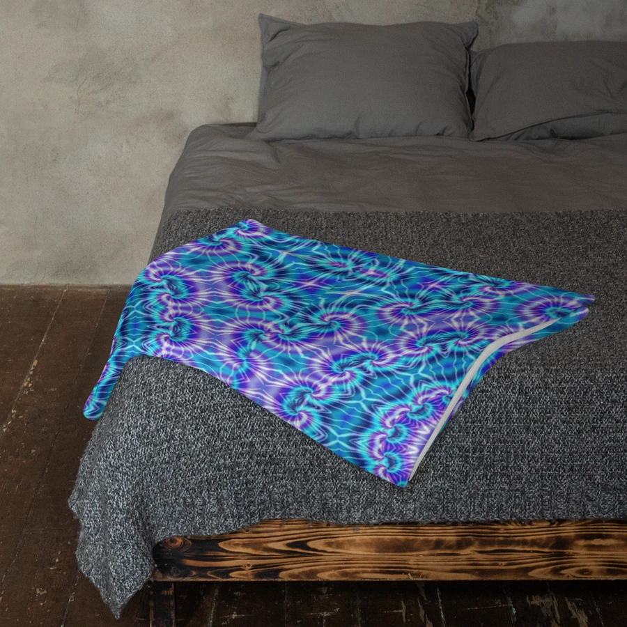 Blue and Purple Tie Die Kaleidoscope Throw Blanket product image (23)