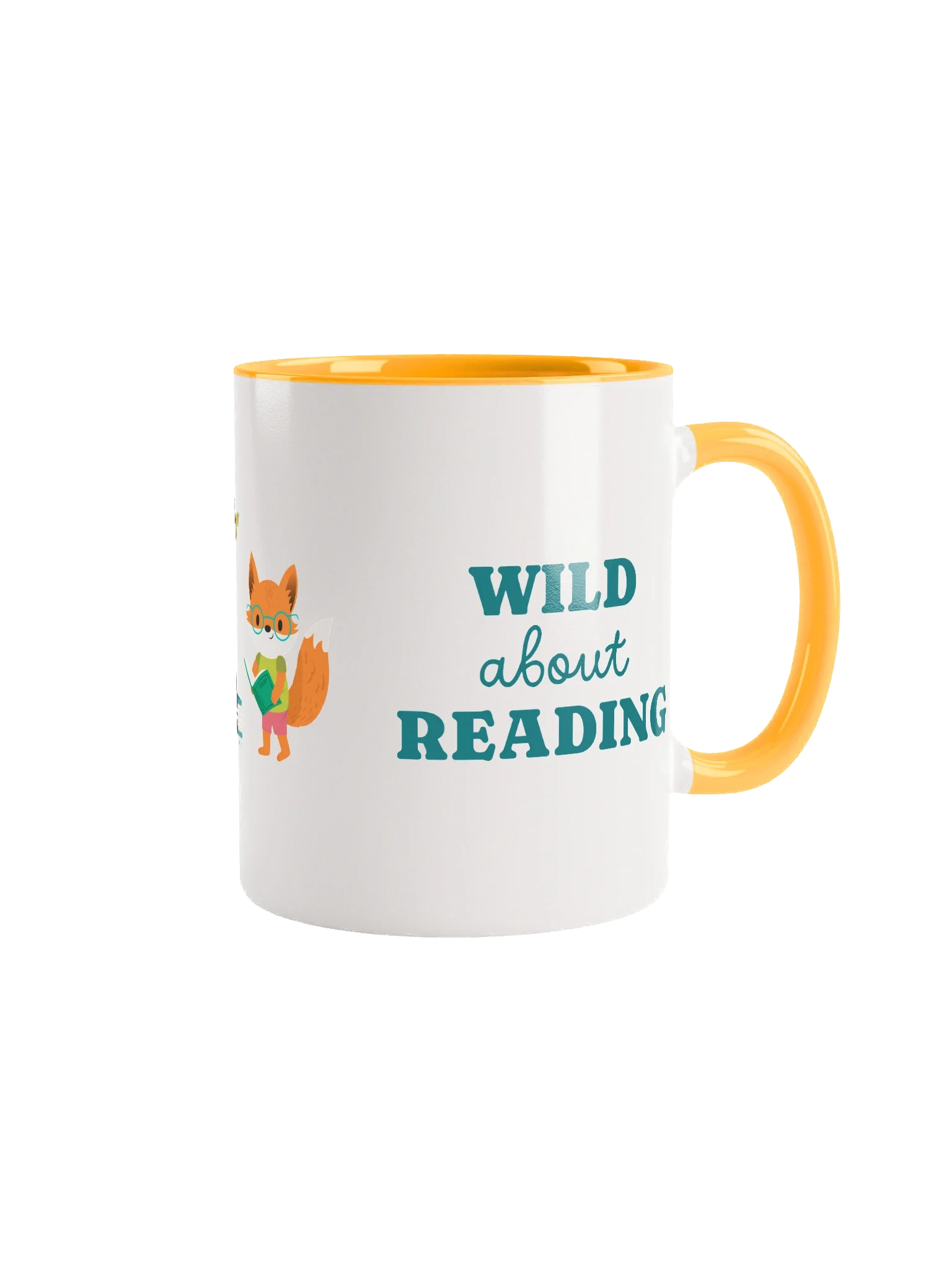 Wild About Reading 11oz Mug - Yellow Inside product image (1)