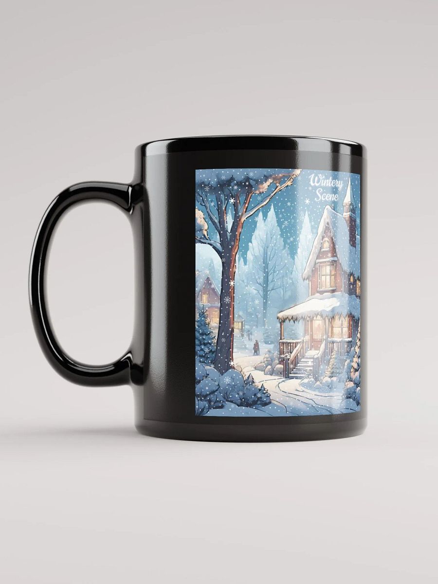 Post Card Wintery Scene Black Mug product image (12)