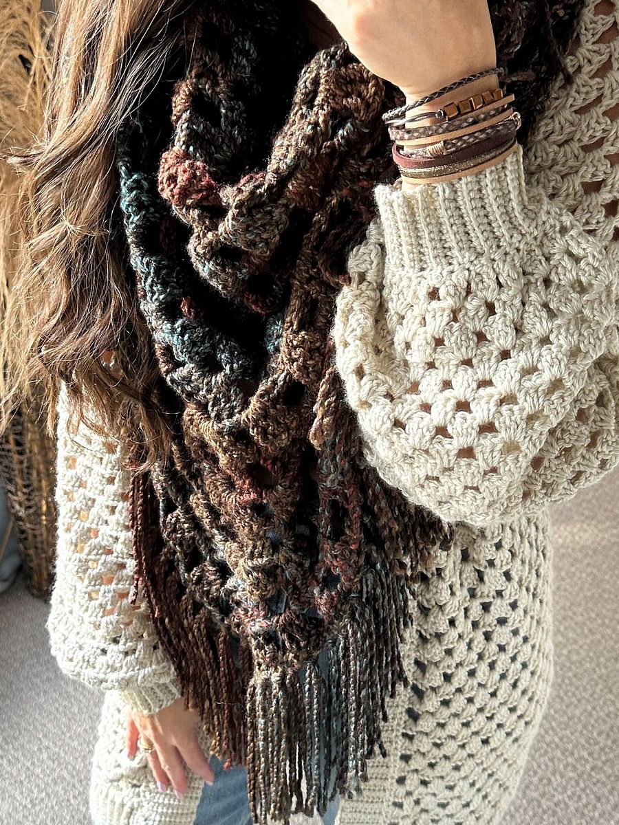 Shimmer Triangle Shawl Crochet Pattern product image (5)