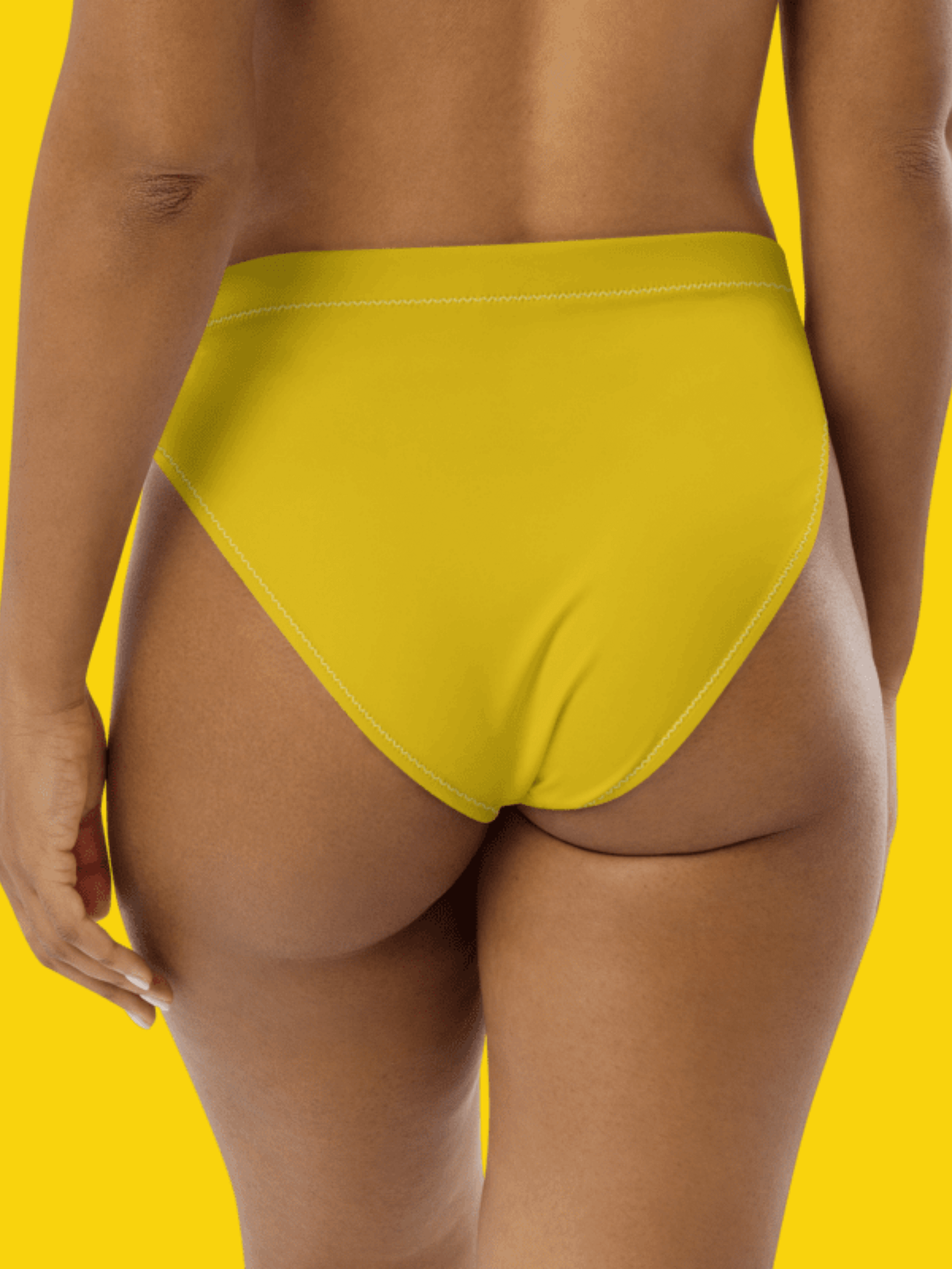 All-Over Print Recycled High Waisted Bikini Bottom | WIL Style product image (4)