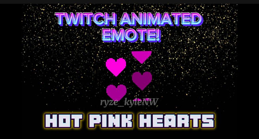 Twitch Animated Emote Hot Pink Hearts product image (1)