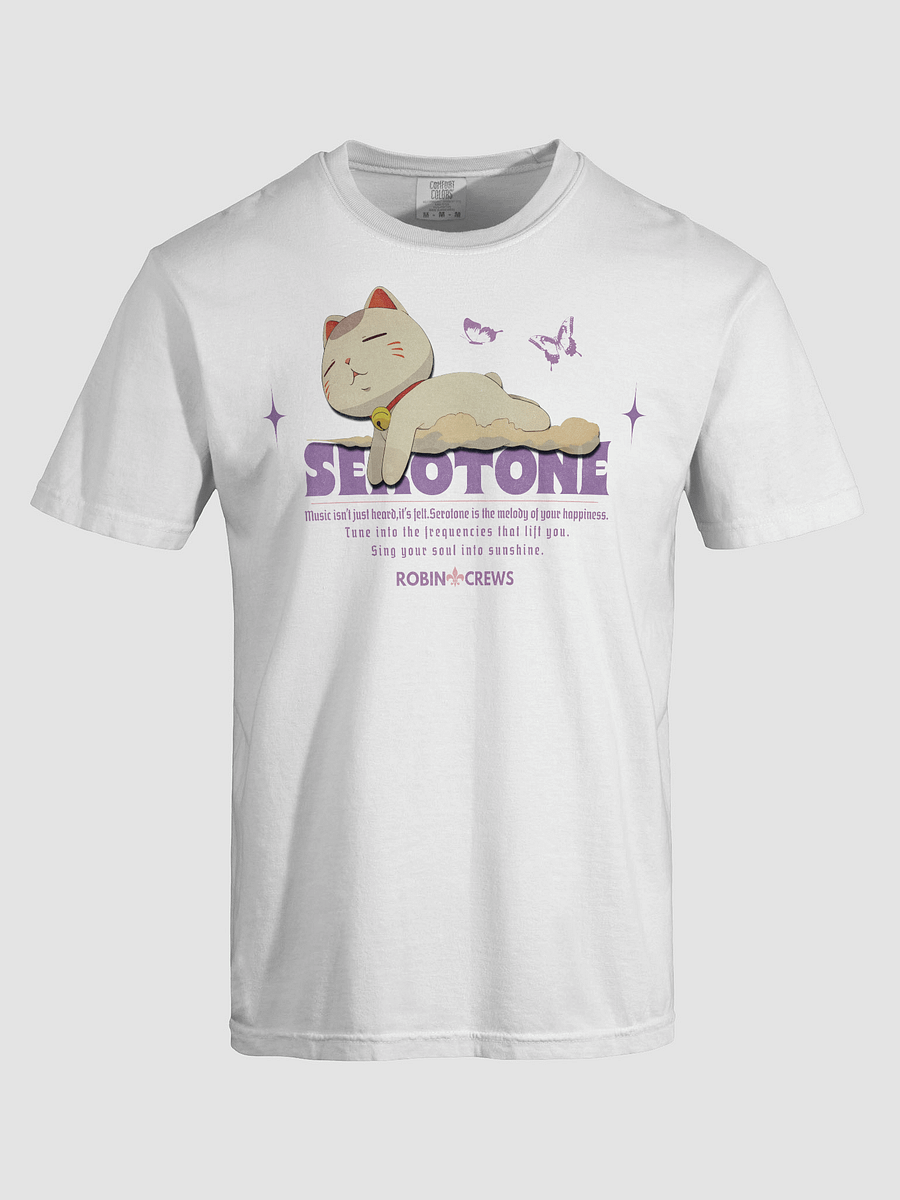 Trendy Purple Graphic T Shirt Serotonin Mood Cat Tee product image (10)