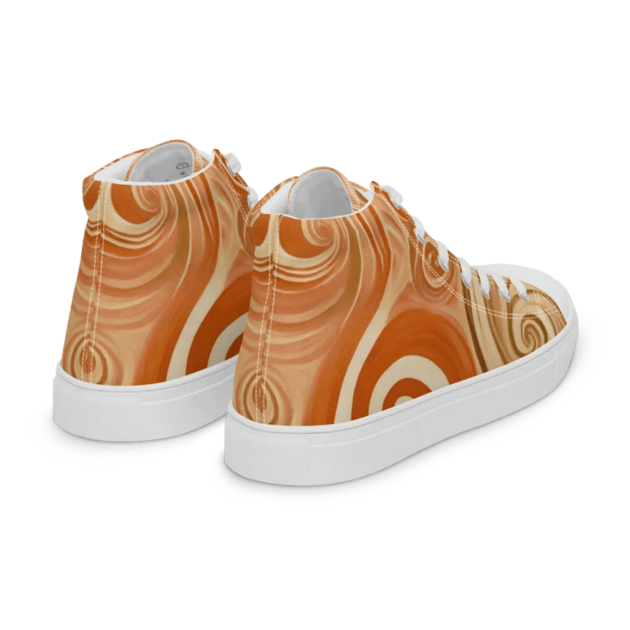 Funky Latte Liquid Tie-Dye Women's High-Top Canvas Shoes product image (7)