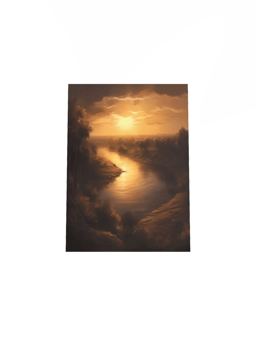 Mystic Nile Glow – Artistic Egyptian River Landscape Wall Art product image (4)