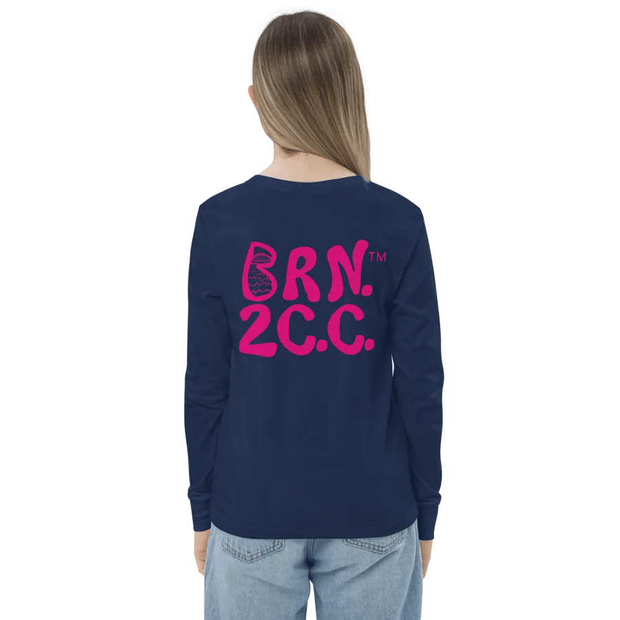 Girls' | BOURNE to Cape Cod™ | Youth Long Sleeve Tee | Coastal Cool for the Next Generation | Pink Logo product image (23)