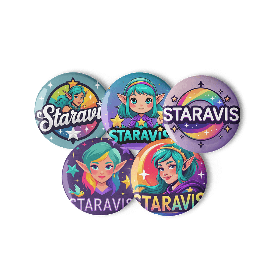Star Character Pin Buttons Set product image (3)