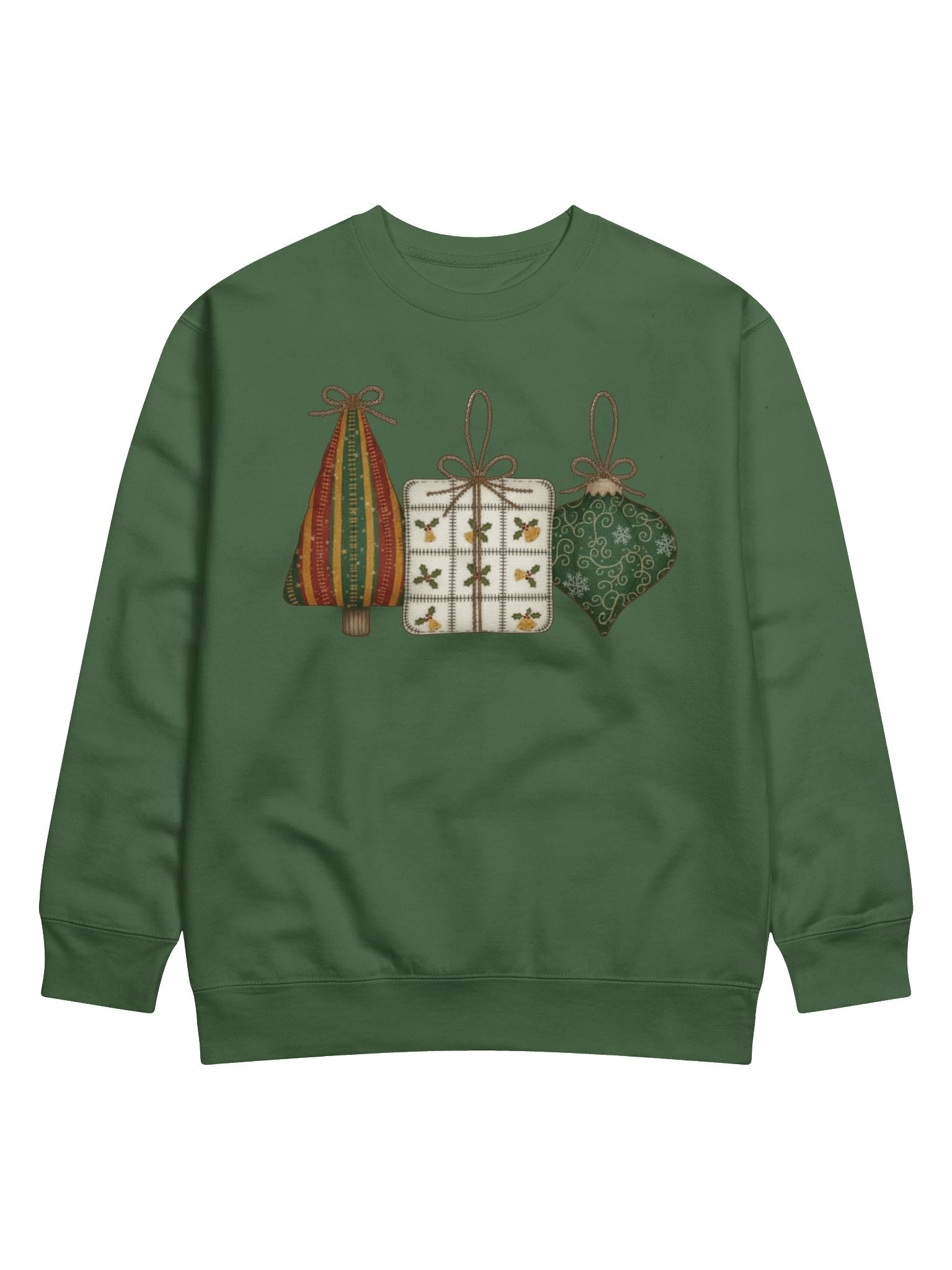 Cozy Patchwork Shirt – Vintage Christmas Look | Warm Seasonal Sweatshirt product image (1)