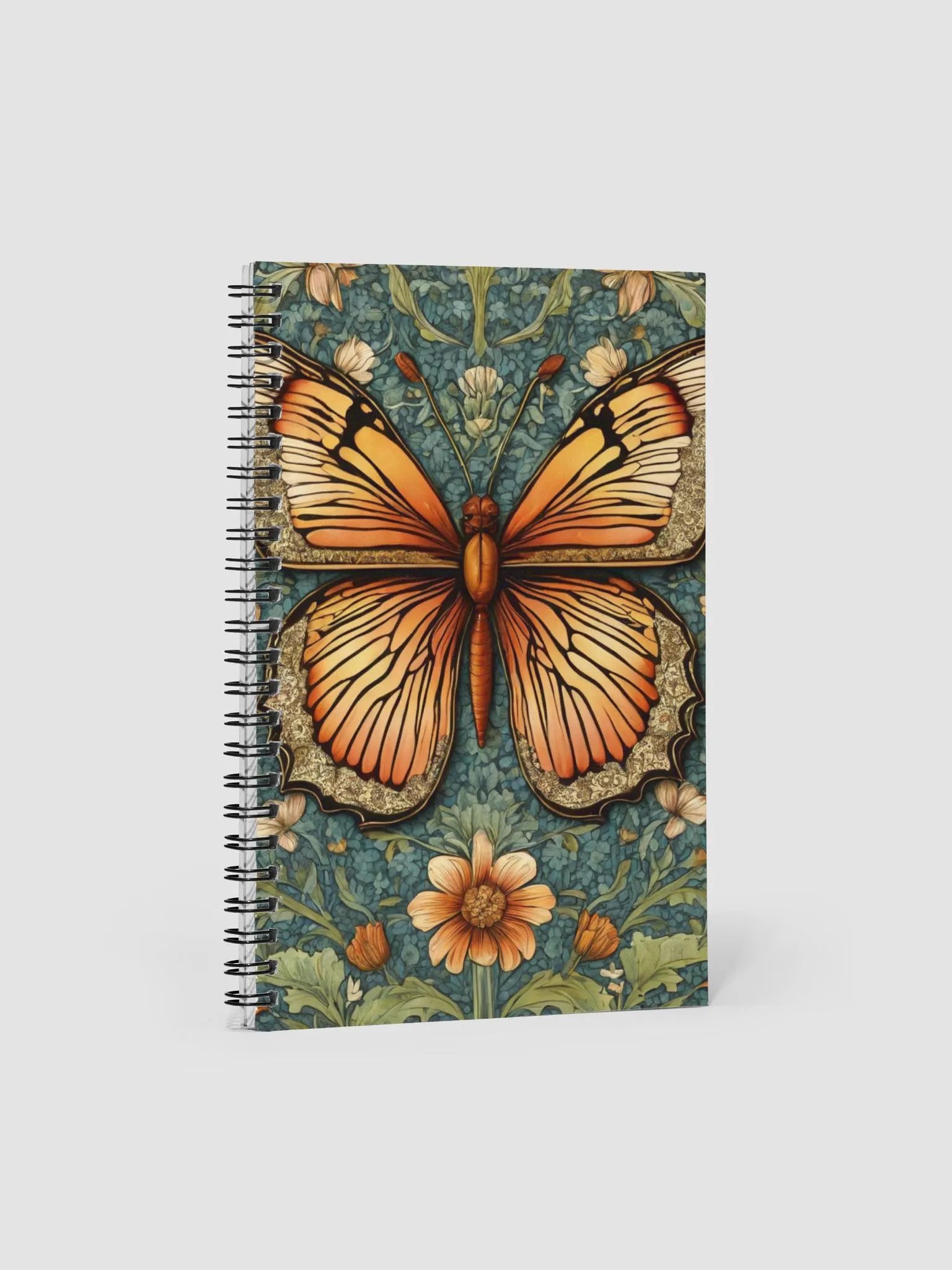 Spiral Notepad William Morris Inspired Butterfly Eight product image (1)