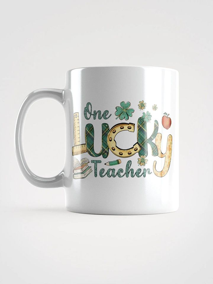 Lucky Teacher White Glossy Mug product image (3)