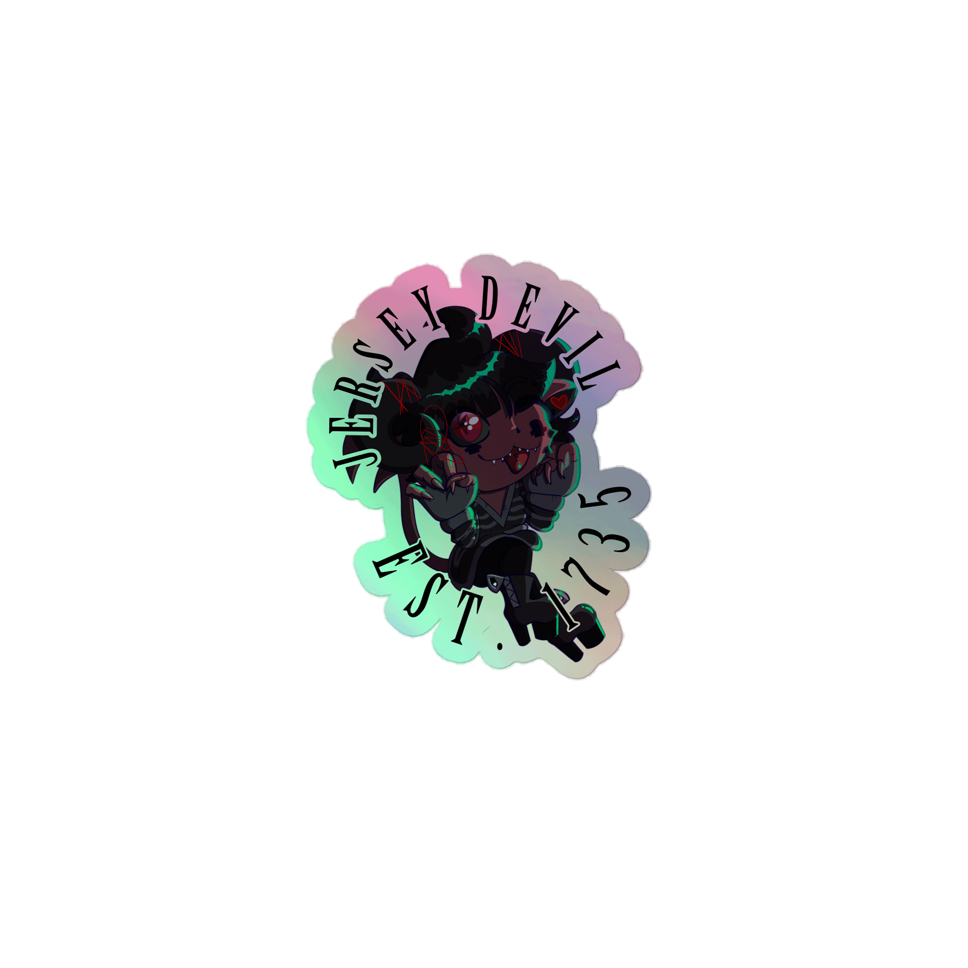 Jersey Devil Holographic Sticker product image (1)