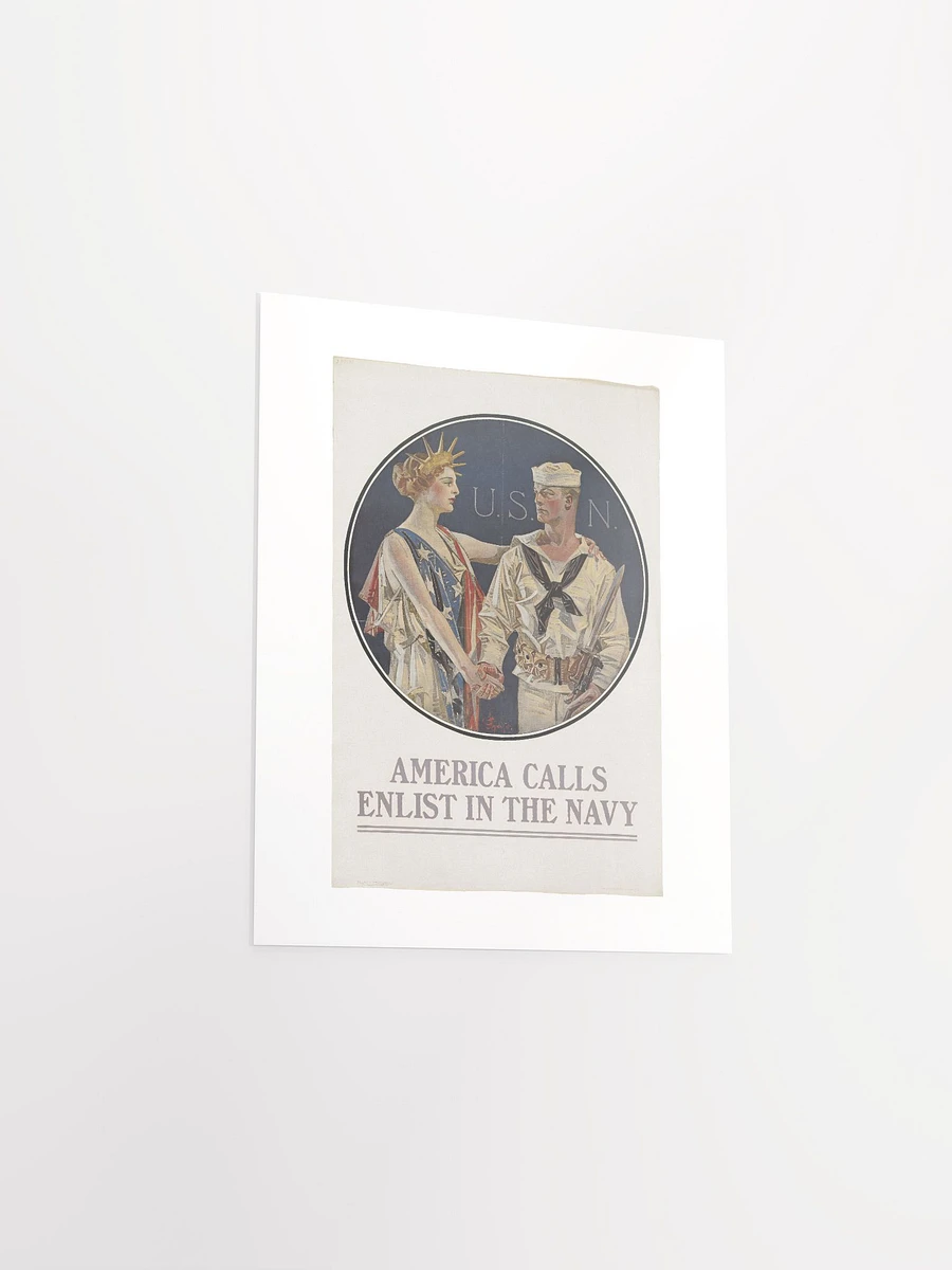 America Calls Enlist In The Navy by J.C. Leyendecker (1917) - Print product image (3)