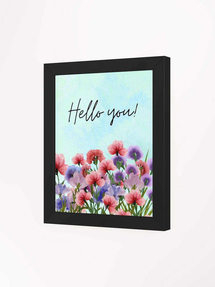 Hello you! Flowers on an Abstract background wall art - 8 x 10 inches product image (3)
