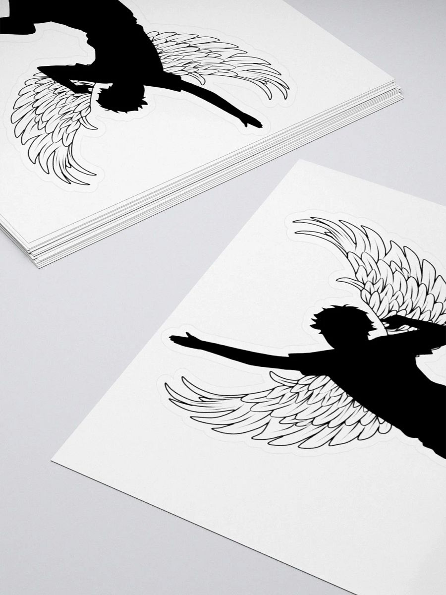 Hinata's Eyes 'I Can Fly' Black Sticker product image (4)