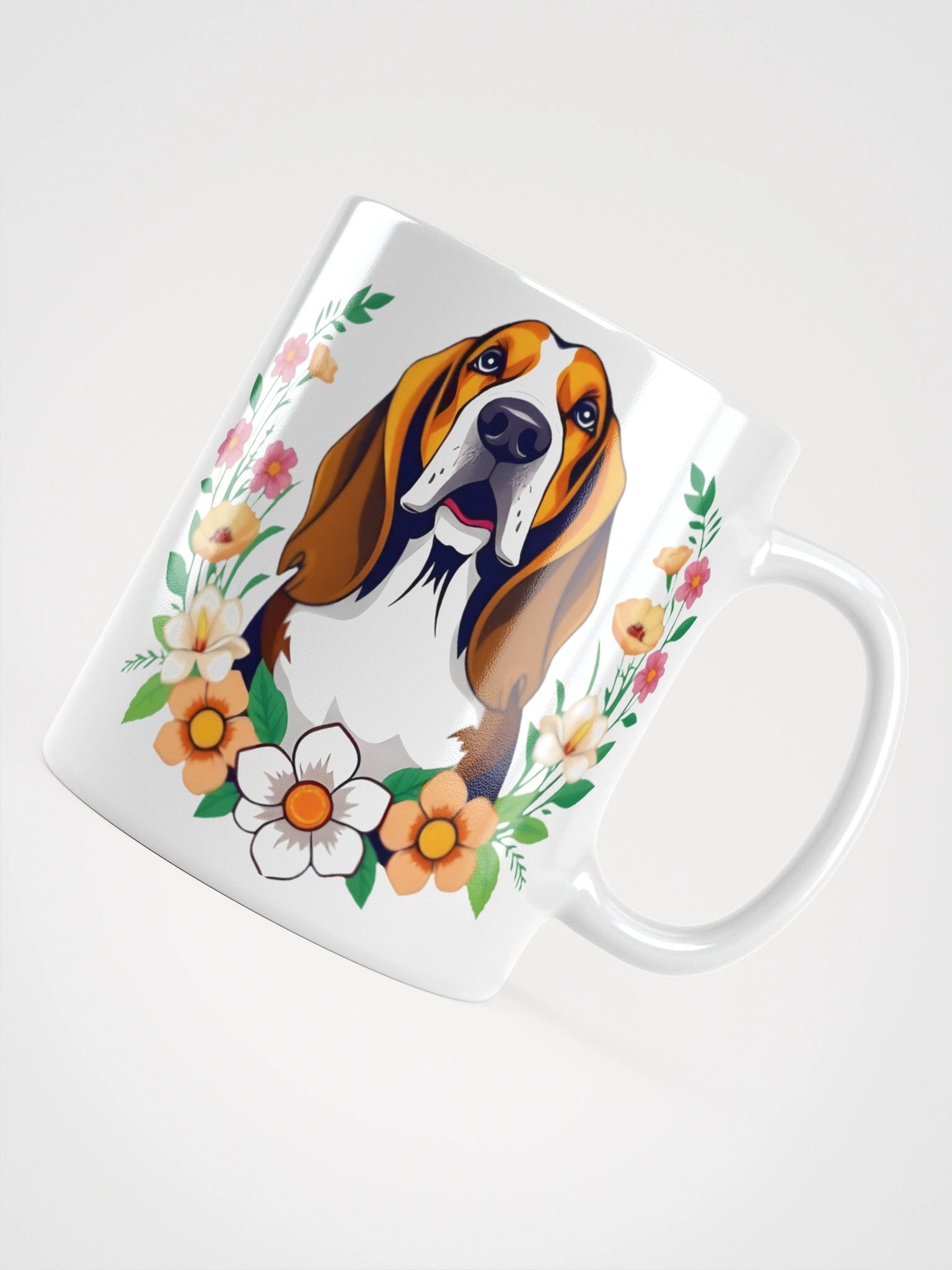 Floral Basset Hound Mug product image (10)