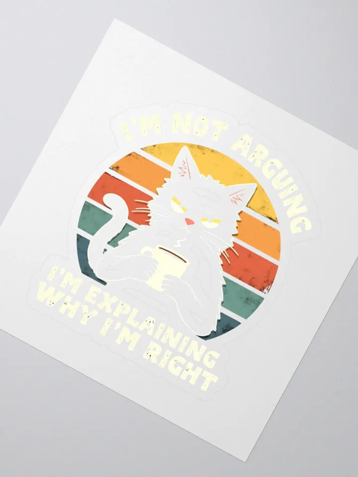 Pawsitively Right Cat Sticker product image (2)
