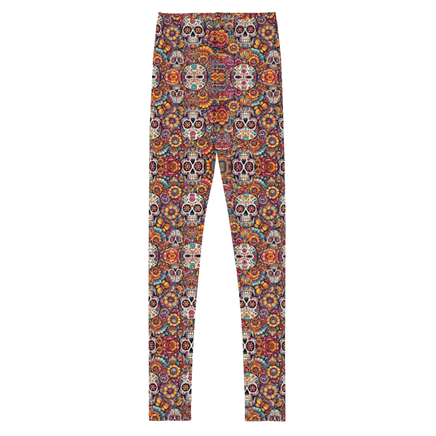 Fiesta Skulls Youth Leggings product image (2)