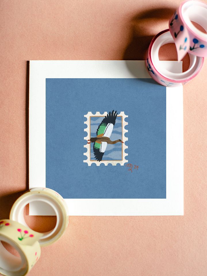 Egyptian Goose Stamp Print – Birbfest 2024 product image (1)