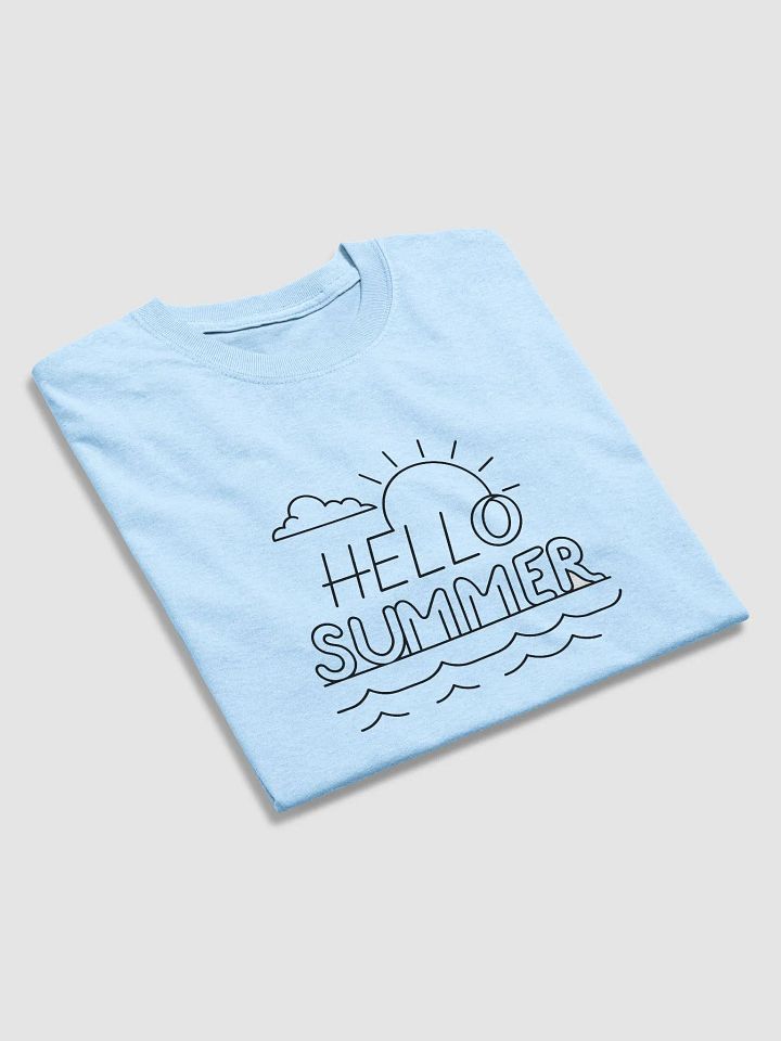 Hello Summer Heavy Cotton Tee for Gen Z Fashion Style, Unisex T-Shirt, Graphic Tee, Trendy Shirt, Cool Top, Casual Tee product image (32)